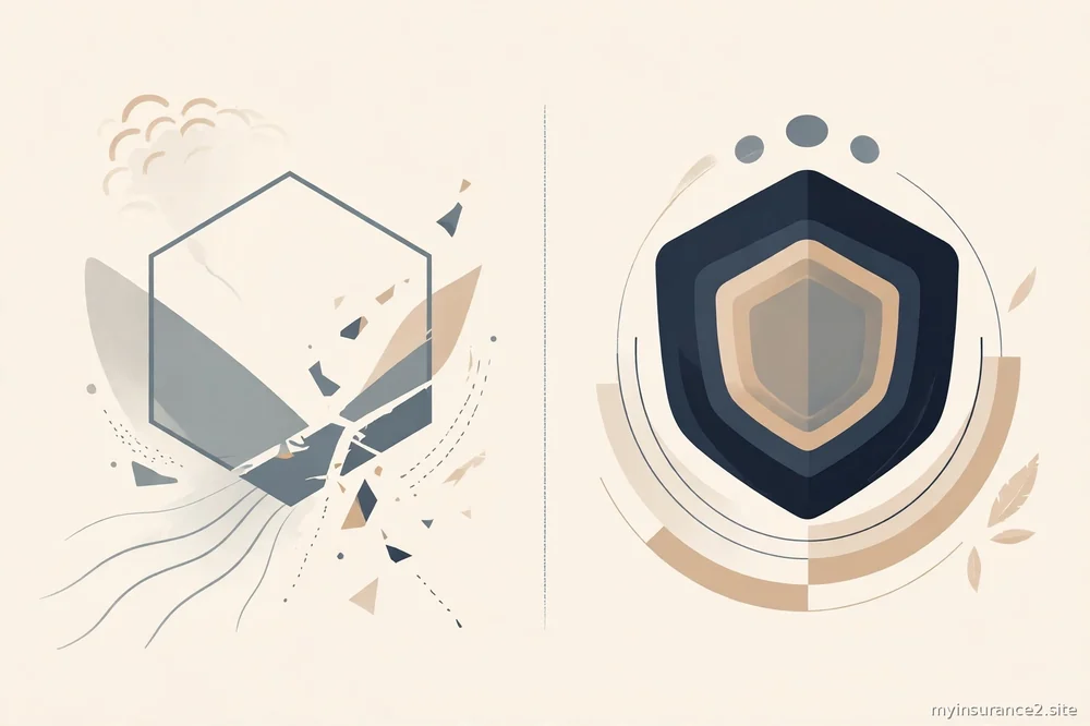 comparison-style abstract illustration