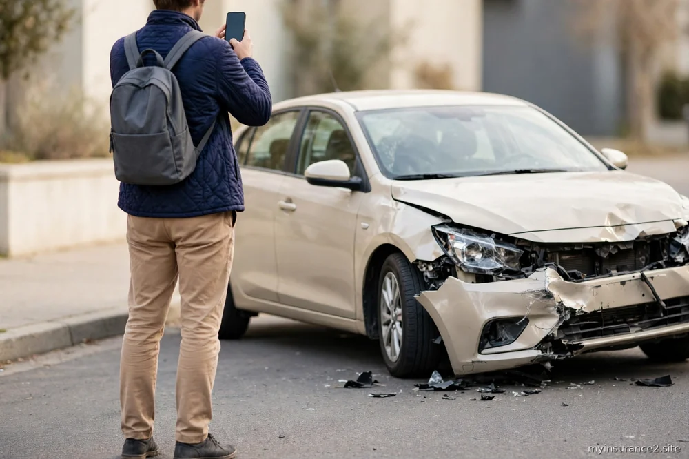person photographing a car