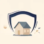 house with a protective shield illustration