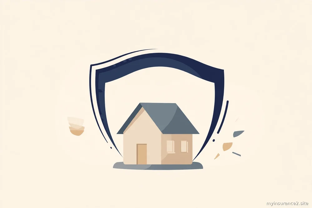 house with a protective shield illustration