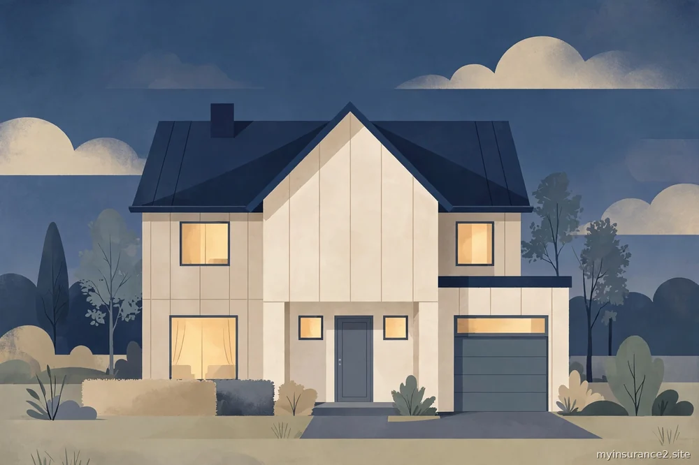 family home at dusk