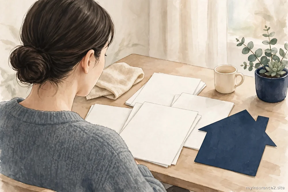 person reviewing home paperwork