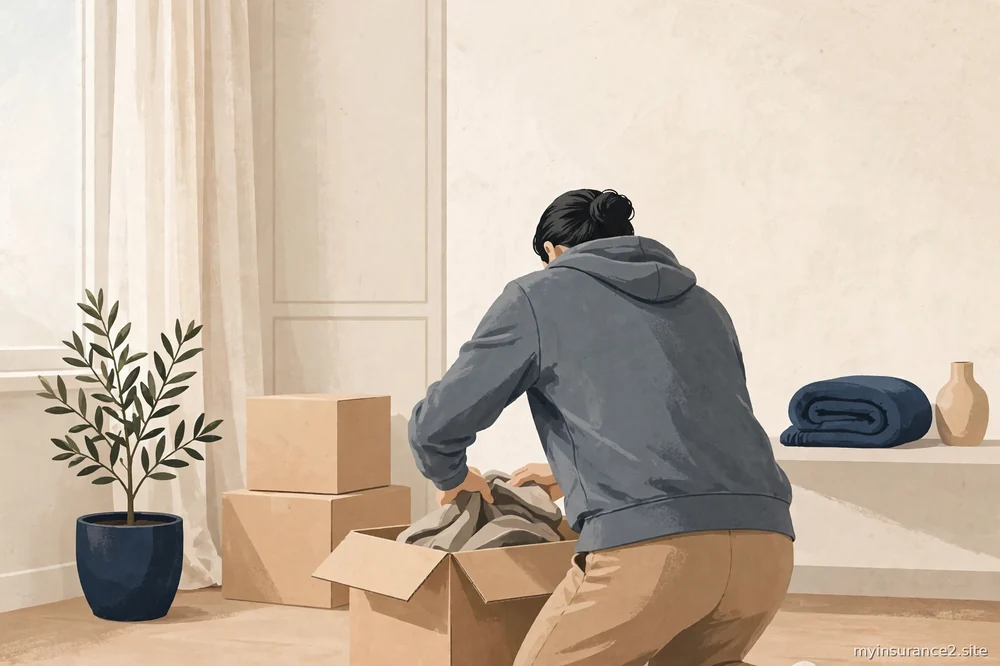 person unpacking boxes in a new apartment