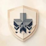 abstract illustration of a medical cross and shield