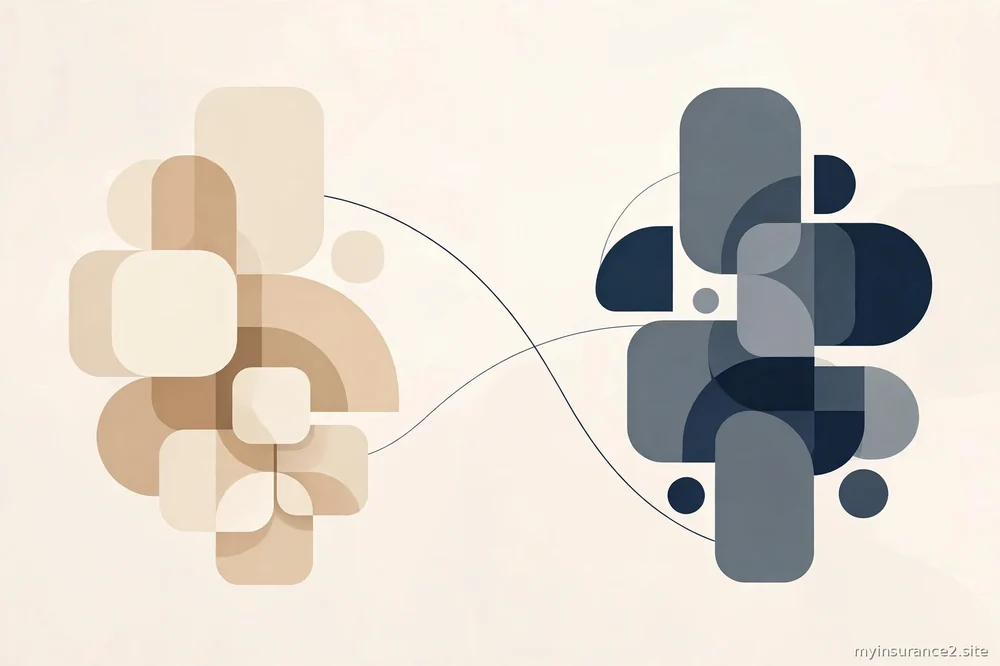 comparison-style abstract illustration
